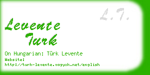 levente turk business card